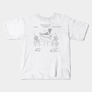 Vintage Thrashing Machine Patent Art c1859 Kids T-Shirt